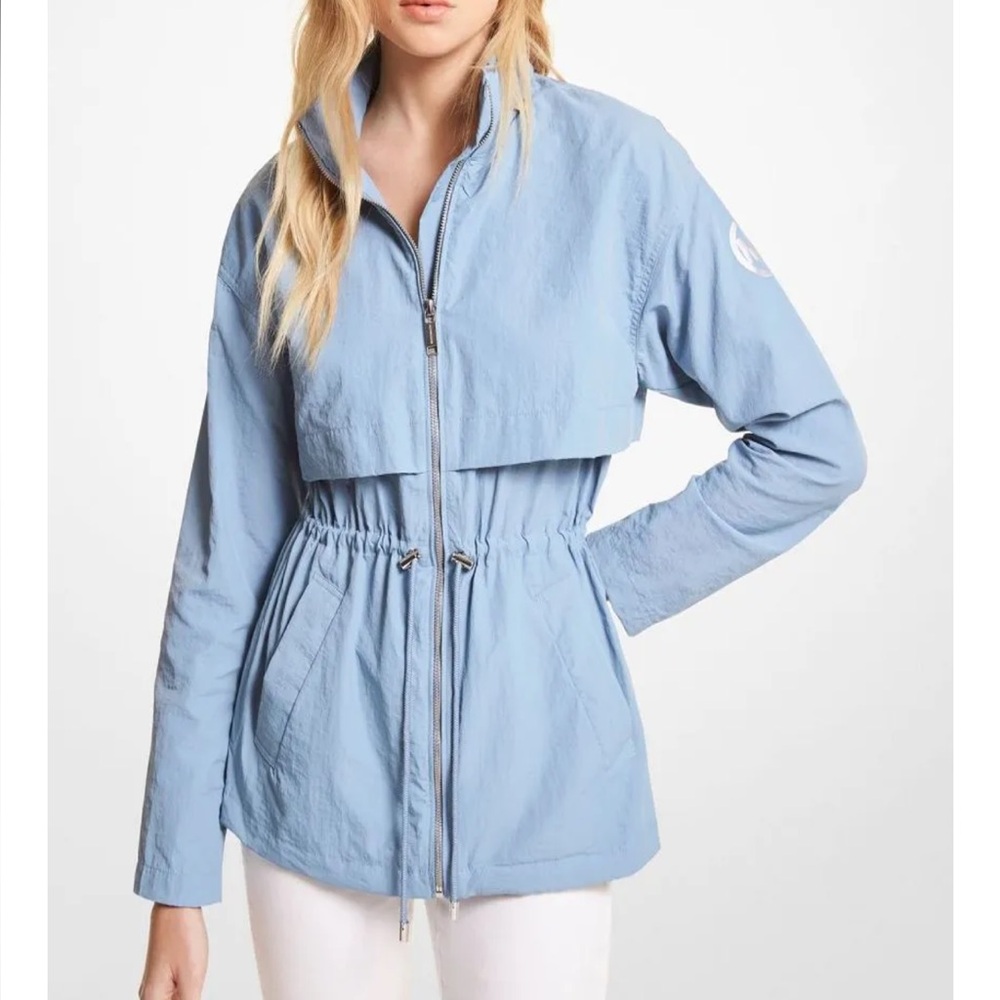 Michale Kors Lightweight Womens Nylon Blue Full Zip Jacket Women’s Size S